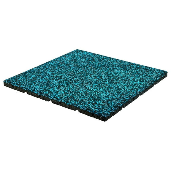 Elevate Rubber Playground Tiles - 1" High Density Interlocking Shock Absorbent Safety Tiles for Playgrounds, and Exercise Equipment - 20" X 20" (1 Tile - 2.7 Sq. Ft., Blue)