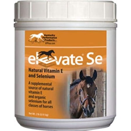 Elevate Se Natural Vitamin E and Selenium Powder for Horses, 2 Pound Container