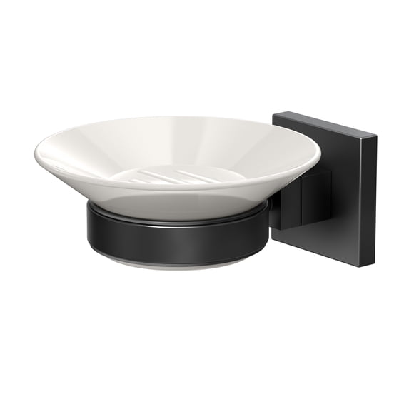 Gatco 1942MX Elevate Porcelain Soap Dish, Matte Black