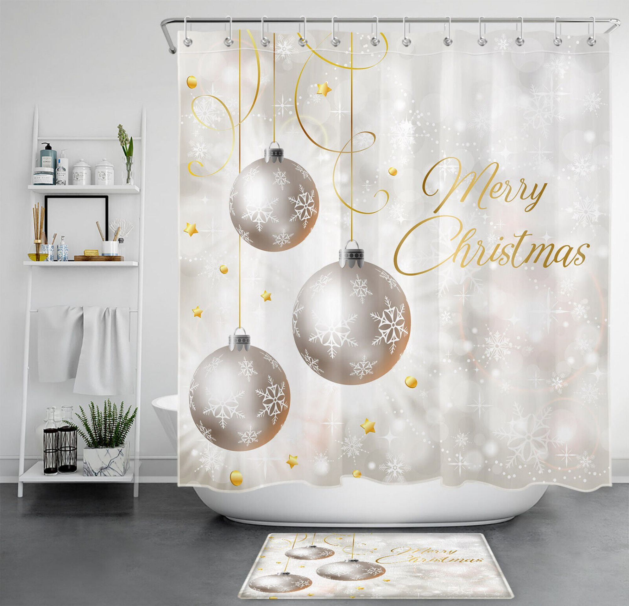 Elevate Your Bathroom Decor with Our Elegant Gold Snowflake Shower