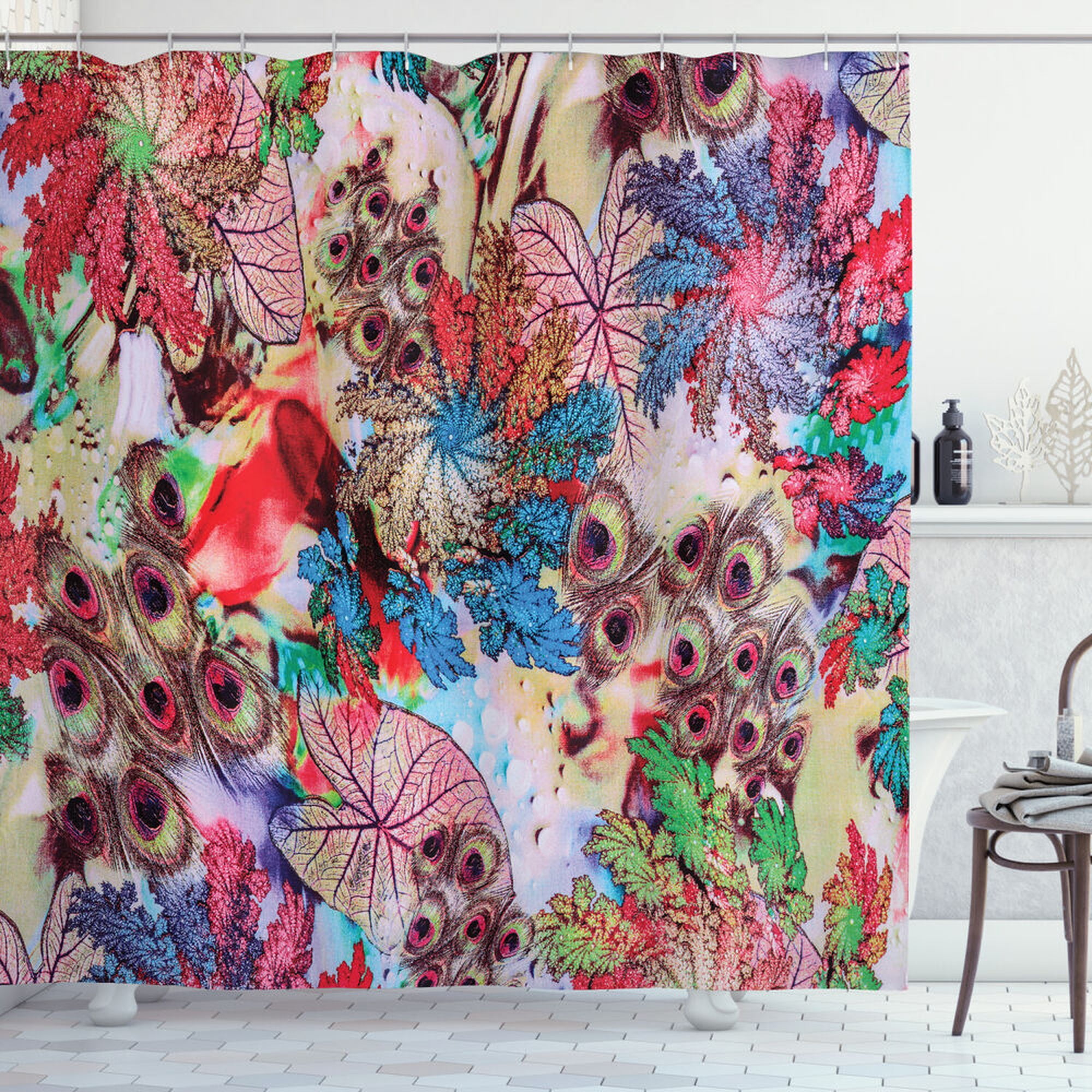 Elevate Your Bathroom Decor with Our Exquisite Peacock Feather Shower