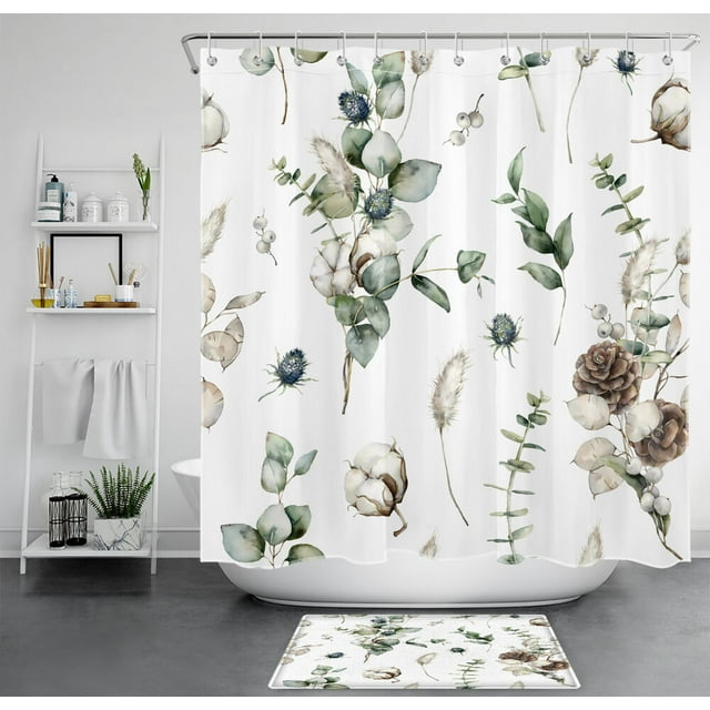 Elevate Your Bathroom Decor with a Rustic Pinecone and Eucalyptus
