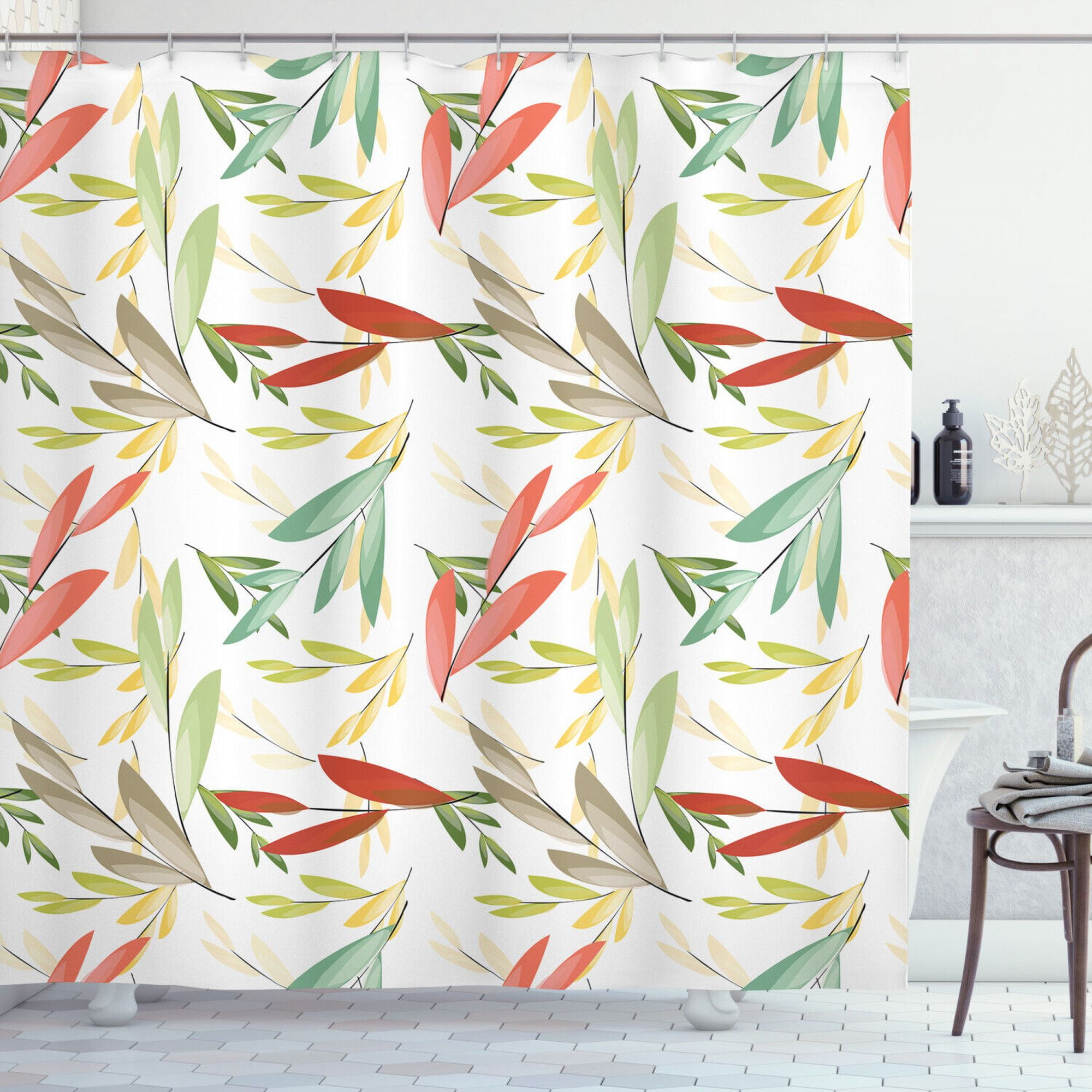 Elevate Your Bathroom Decor with a Tropical Leaf Print Shower Curtain