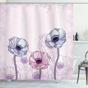 Elevate Your Bathroom Style with the Elegant Anemone Shower Curtain - A Timeless Touch of Vintage Charm