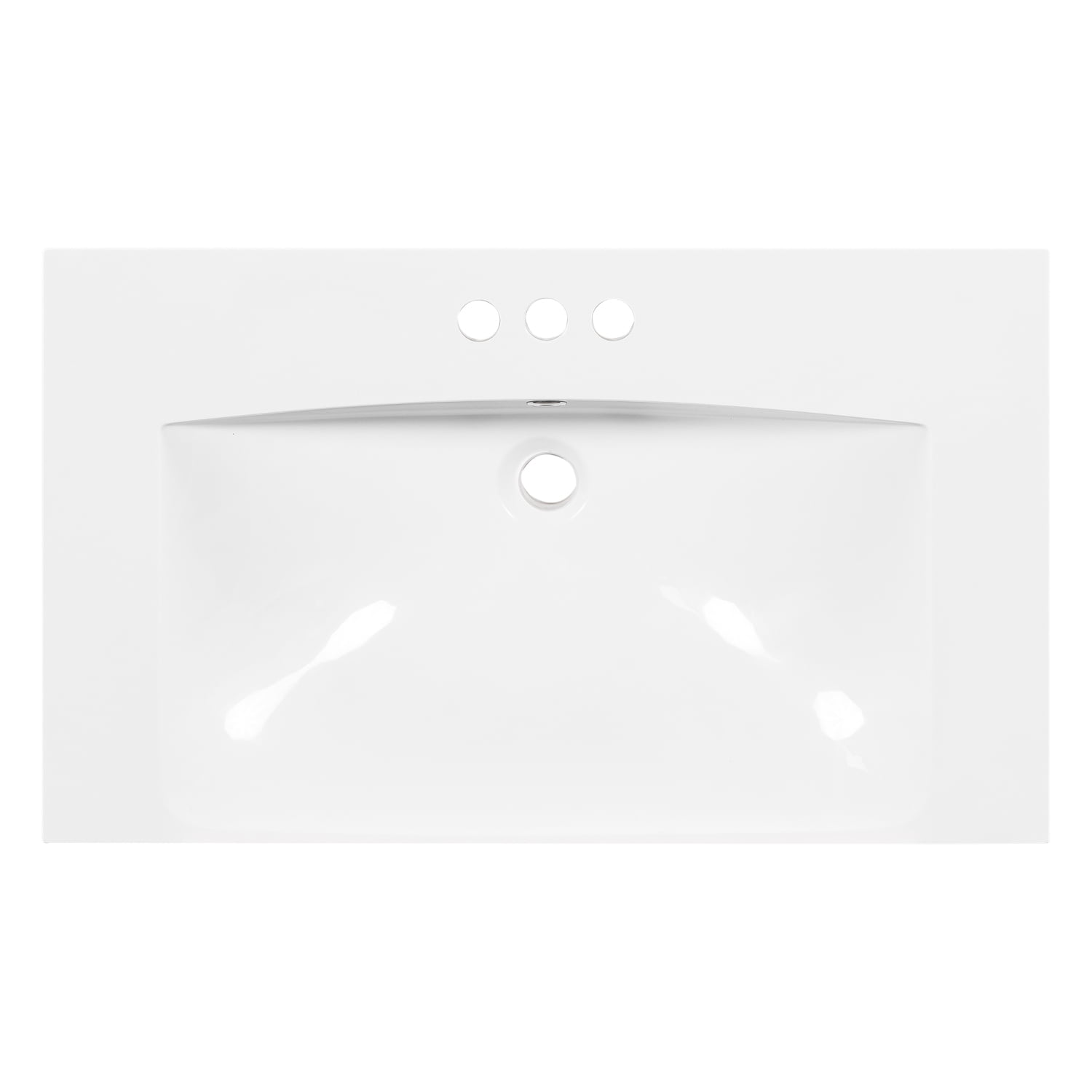 Elevate Your Contemporary Home Makeover with a Sophisticated 30-inch Elegant White Finish Resin Bathroom Vanity with Sink - Upgrade Now!
