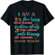 Elevate Your Daycare Look with Our Chic Black Childcare Educator Tee - Perfect for Passionate Providers