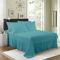 thumbnail image 1 of Elevate Your Sleep with SMYRNA 100% Rayon Fabric Bamboo Luxury Queen 6 Piece Bed Sheet Set | Ultra-Soft Teal | Moisture Wicking | Deep Pockets | 1 Fitted Sheet,1 Flat Sheet, 4 Pillowcases, 1 of 5