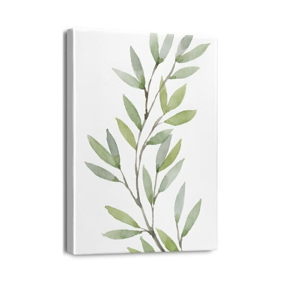 Elevate Your Space12x16 Boho Botanical Bathroom Art, Minimalist Sage Green Plant Decor (Unframed)
