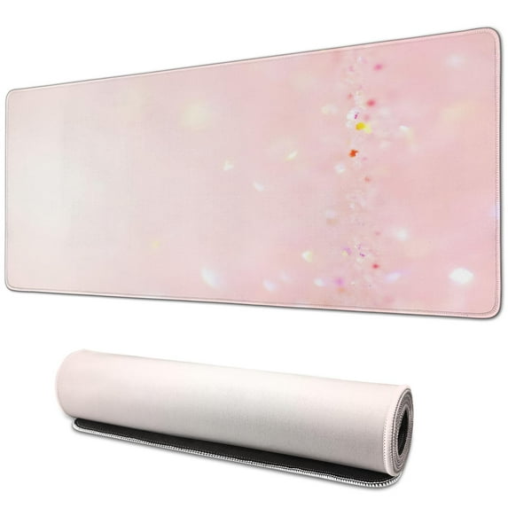 Elevate Your Workspace: Large Pink Desk Mat,31.5x11.8 inches Ergonomic Mousepad for Office or Home Computer Desk - Stay Positive, Stay Organized!