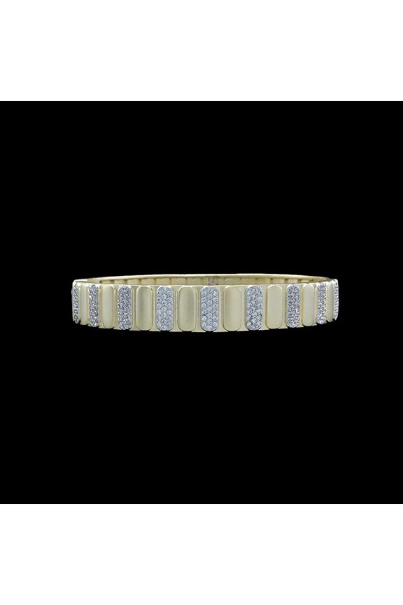 Elevate Yourself with Timeless Design of TheJewelryHut Designer Vintage Inspired Style Crystalline Gold Plated Brass Matte Bracelet