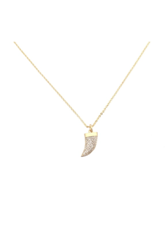 Elevate your style with a touch of edgy elegance: Our gold-plated chain adorned with a unique tooth pendant adds a bold statement to any look, Necklace Pendant jewelry Gift
