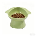 thumbnail image 1 of Elevated 15° Tilted Cat Bowl, Neck Protection Spill-Proof Anti-Tip Non-Slip Easy Clean Dishwasher Safe Pet Feeder for Cats, Kittens & Small Dogs, Green, 1 of 8