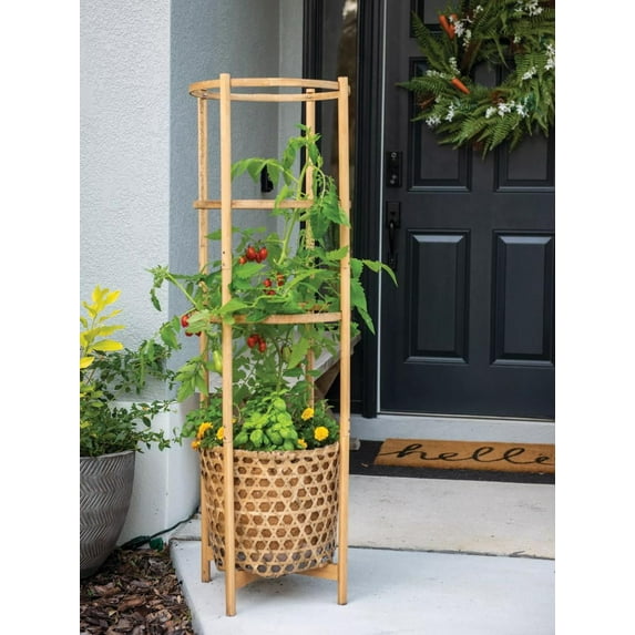 Gardener's Supply Company Elevated Bamboo Tomato Planter and Trellis