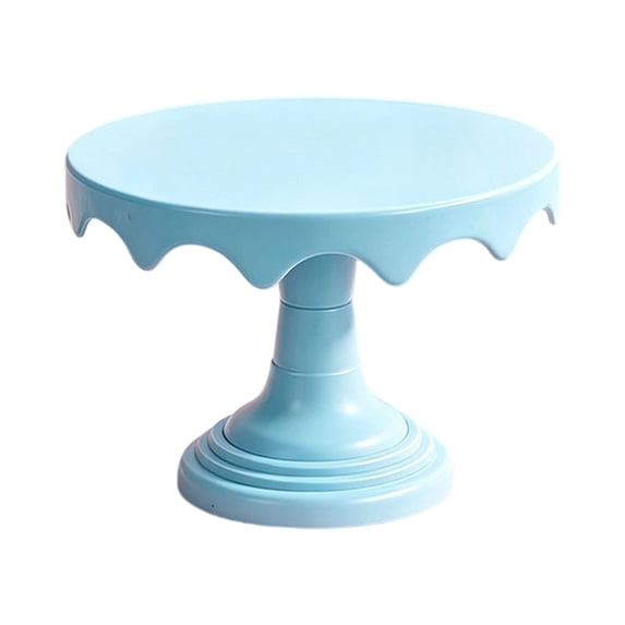 Blue Racking Tray Elevated Cake Stand Abs Wavy Edge Tall Pedestal Dessert Display Rack ...