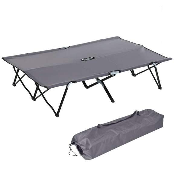 Elevated Camping Cot, 2-Person Portable Sleeping Cot with Carry Bag