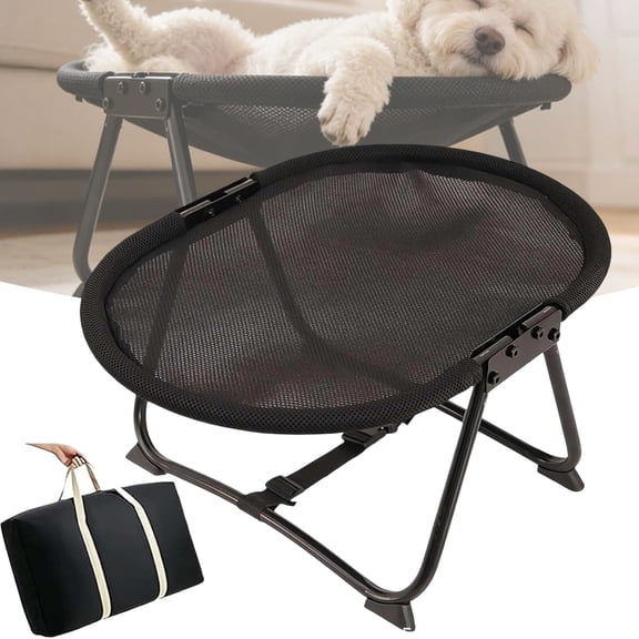 Elevated Cat Bed Hammock, Foldable Raised Pet Cot for Small Dogs & Cats, Durable, Strong, Breathable, Lightweight, Easy To Clean