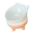 thumbnail image 1 of Elevated Cat Bowl Feeding Watering Supplies Tilted Pet Dishes with Stand Raised Cat Food Bowls Vomiting Cat Bowl for Indoor Cats 11.7cmx10.5cm pink, 1 of 7
