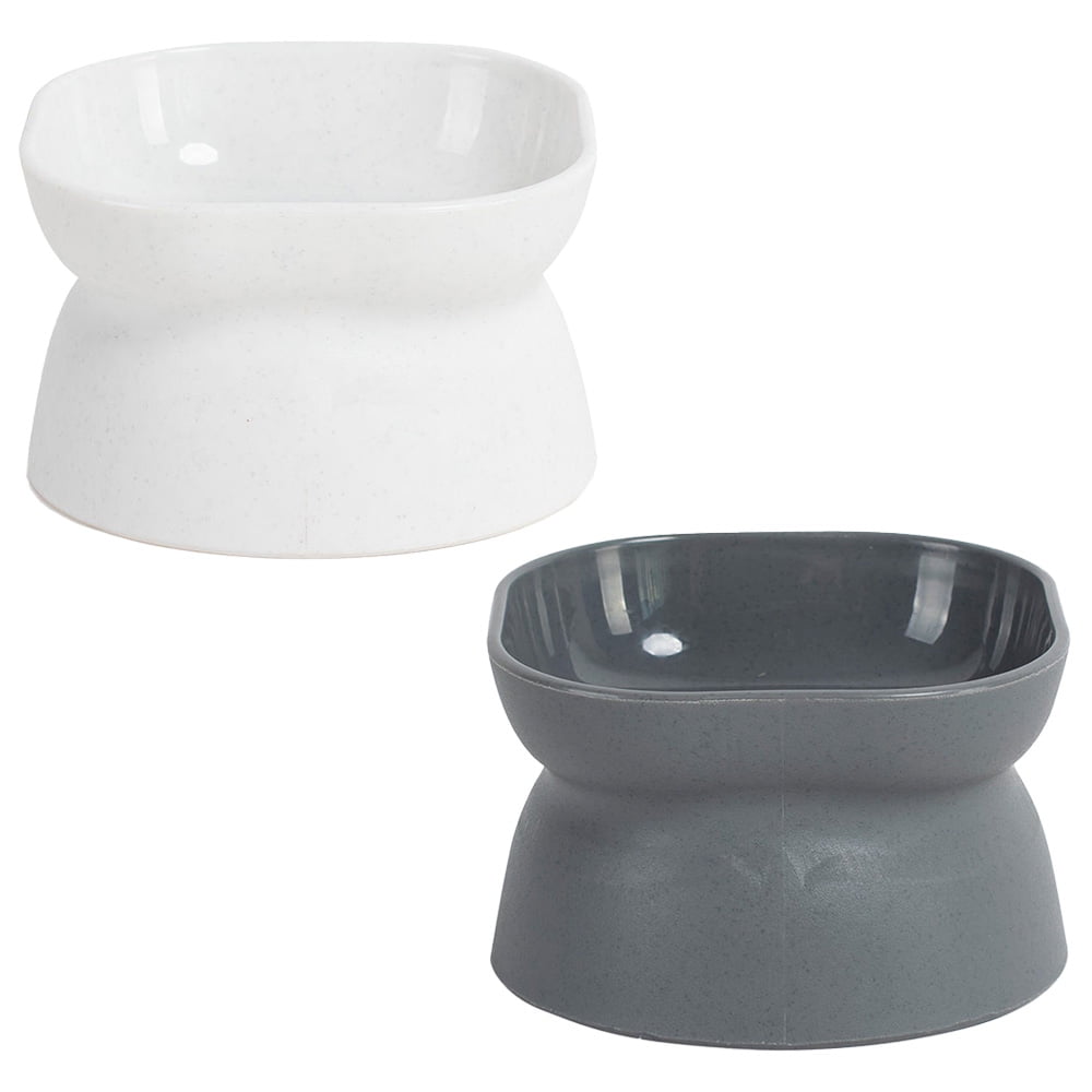 Elevated Cat Bowl, Tilted Raised Cat Water Bowl 6Inch Ceramic Cat Food
