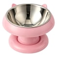 thumbnail image 1 of Elevated Cat Bowls, Anti-Tip Stainless Steel Feeding Plate, Neck Protection Wide Opening for Indoor Outdoor Daily Use, 1 of 5