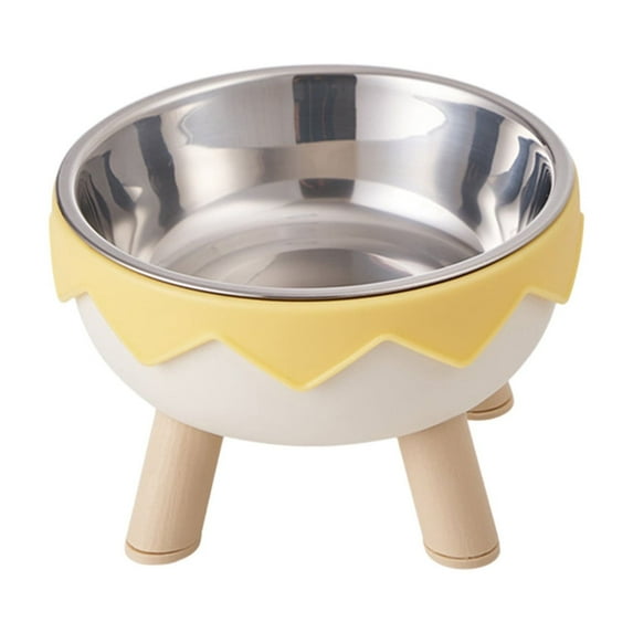Elevated Cat Bowls, Raised Stainless Steel Cat Bowl with Cute Stand, 5.59in Wide Raised Food and Water Dish for Cats, Kitten, Puppies