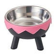 thumbnail image 1 of Elevated Cat Bowls, Raised Stainless Steel Cat Bowl with Cute Stand, 5.59in Wide Raised Food and Water Dish for Cats, Kitten, Puppies, 1 of 6