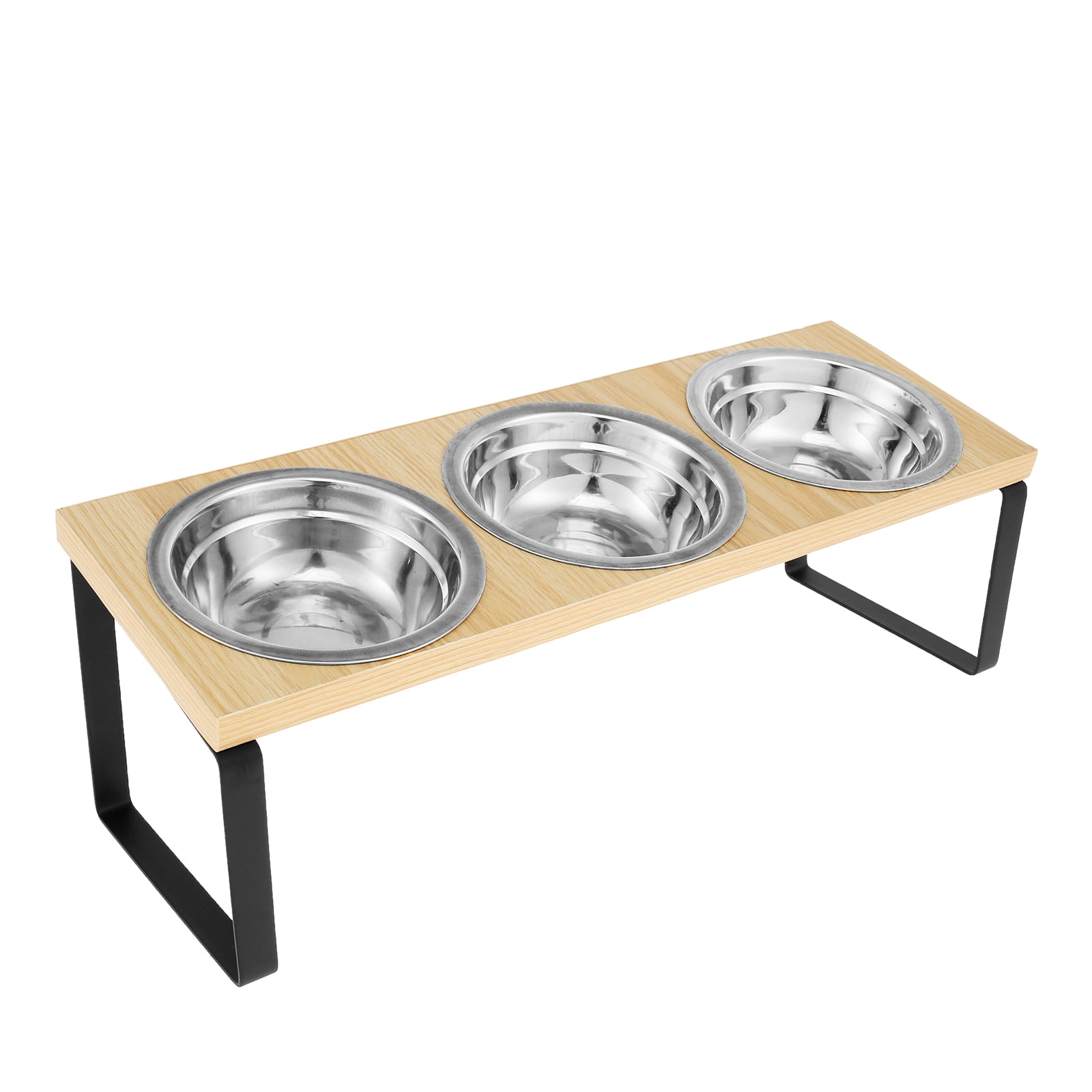 Elevated Cat Bowls Wood Cat Bowl Stand 15° Inclined Elevated Cat Food Feeder Easy to Install Raised Cat Feeder Flexible Easy to Use Elevated Cat Bowl Suitable for Cat