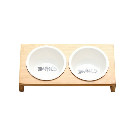 Elevated Cat & Dog Bowls Stylish Ceramic Pet Dish Set with Stand for Indoor Use Easy and Ergonomic Feeding Solution for Cats and Dogs