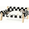 thumbnail image 1 of Elevated Cat Couch Bed for Indoor Cats - Wooden Pet Sofa with Removable Washable Thick Cover Raised Kitty Lounge Chair Suitable for Puppy or Small Animals(Cat Sofa Chessboard), 1 of 10