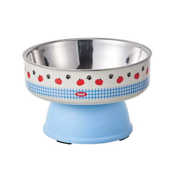 Elevated Cat Feeder Slow Feeder Dish with Non Base for Ergonomic Eating Posture and Sturdy Elevated Design