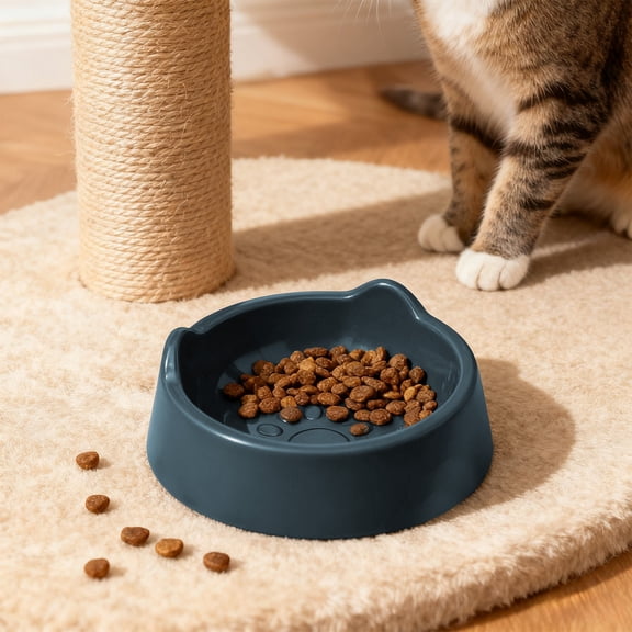 Elevated Cat Food Bowl, Large Capacity Raised Feeder for Cats with Neck Support, Non-Slip Cute Pet Dish for Dry & Wet Food to Aid Digestion and Posture