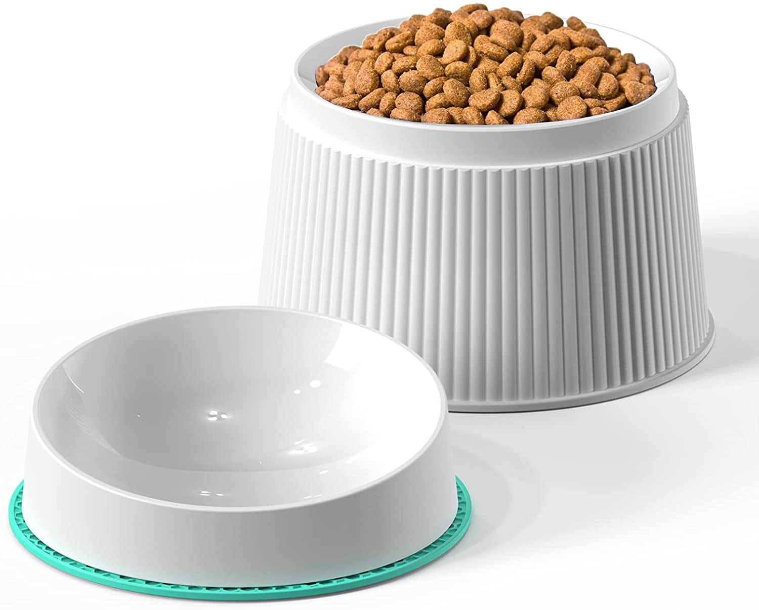 uahpet Elevated Cat Food Bowl Super Widen Raised Cat Food Dishes for  Protecting Spine, Reliefing Whisker Fatigue, Anti-Vomiting 17 Tilted Pet  Feeding Bowls with Silicone Mat for Indoor Cats
