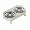 thumbnail image 1 of Elevated Cat Food and Water Bowls 2-in-1, Slow Feeder Stand with Removable Stainless Steel Dishes, Non-Slip, Suitable for Small Medium Large Cats (B), 1 of 9