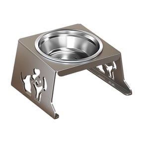 Elevated Cat Sculpted Piece, Stainless Steel Cat Sculpted Piece, Water Sculpted Piece for Cats, Raised Cat Sculpted Piece, 5 in Diameter, Gray Steel Frame, Cat Decorations 2025,