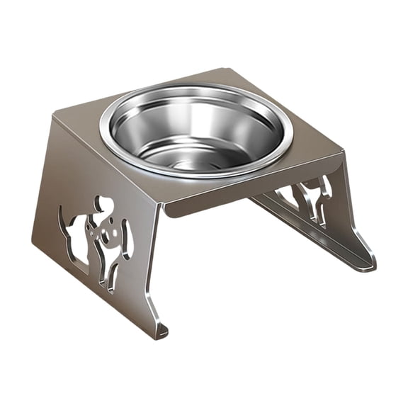 Elevated Cat Sculpted Piece, Stainless Steel Cat Sculpted Piece, Water Sculpted Piece for Cats, Raised Cat Sculpted Piece, 5 in Diameter, Gray Steel Frame, Cat Decorations 2025,