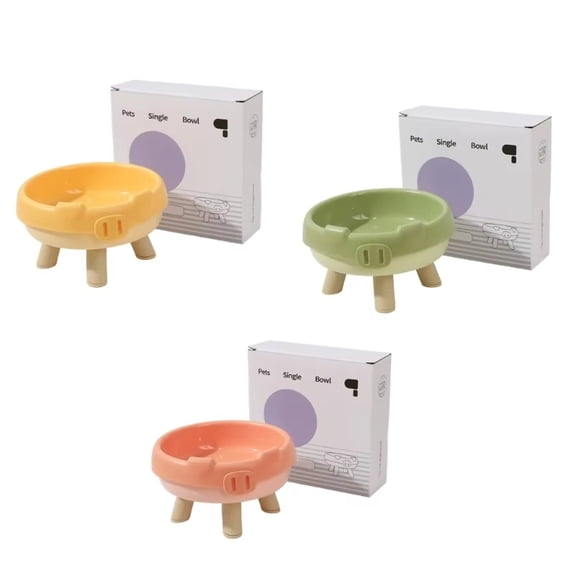 Elevated Cats Bowls, Raised Cats Bowl Macaron-Colored Pig Nose Shaped Food Bowl, Adjustable Pet Dishes with Stand Whisker-Friendly Pet Water Food Plates Feeding for Home Indoor Outdoor Dogs Pets