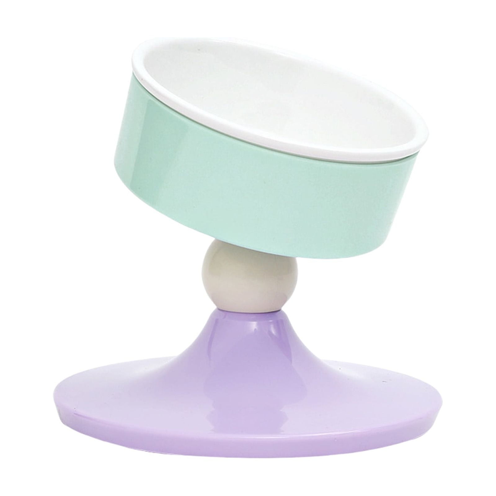 Elevated Cats Dish Adjusting Angled Ceramic Pet Bowl AntiSlip Design Feeders Bowl For Small Breeds Cats Indoor