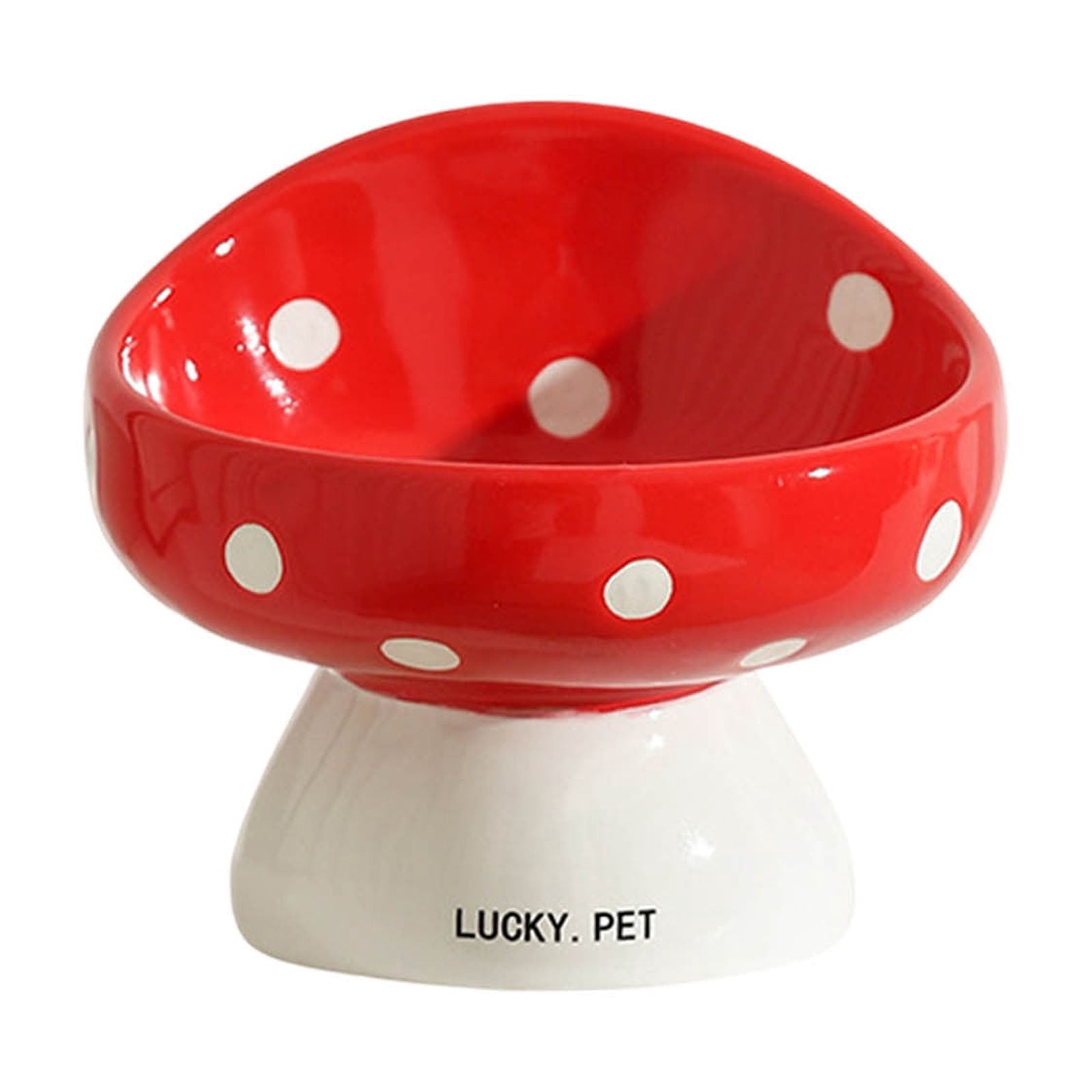 Elevated Ceramic Cat Bowl - Whisker Fatigue Friendly Cute Design for Food and Water for Indoor Use Dishwasher Comfortable for Your Feline