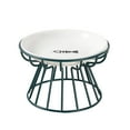 thumbnail image 1 of Elevated Ceramic Cat Bowl with Metal Stand Whisker Friendly Raised Dish for Indoor Hygienic Vomit Prevention Feeding Station, 1 of 4