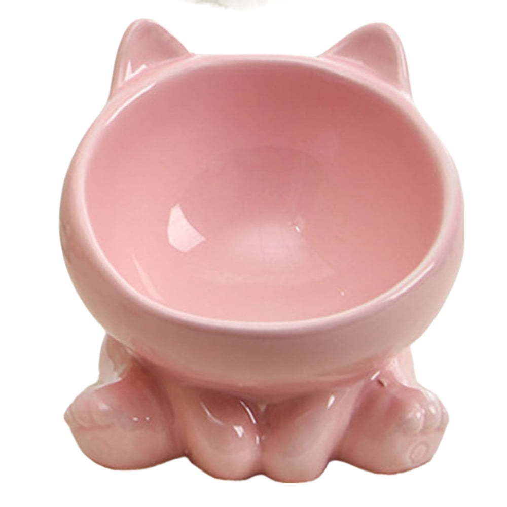 Elevated Ceramic Cat Bowls Elevated Sturdy Base Pet Feeder Bowl Prevents Sliding and Tipping