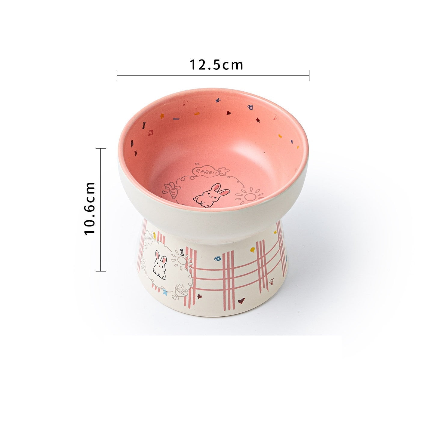 Elevated Ceramic Pet Bowl, Spine Friendly Raised Feeding Bowl, Stylish Food Basin for Cats and Dogs