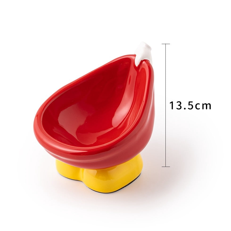 Elevated Ceramic Pet Bowl, Spine Friendly Raised Feeding Bowl, Stylish Food Basin for Cats and Dogs