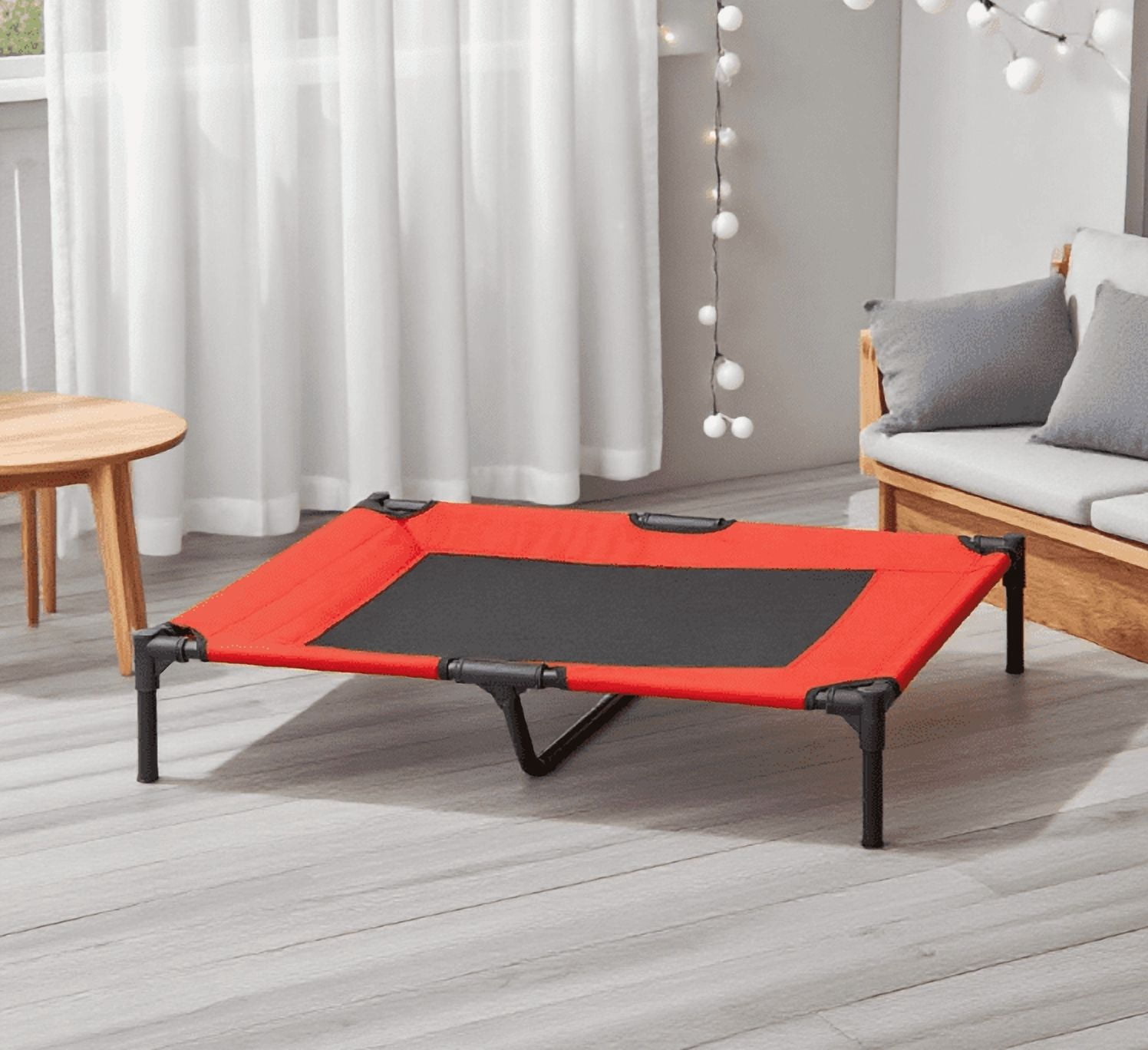 Elevated Cooling Dog Bed, Breathable Mesh Pet Cot with Sturdy Steel Frame, Tool-Free Assembly, Raised Summer Bed for Dogs & Cats Indoor Outdoor Camping