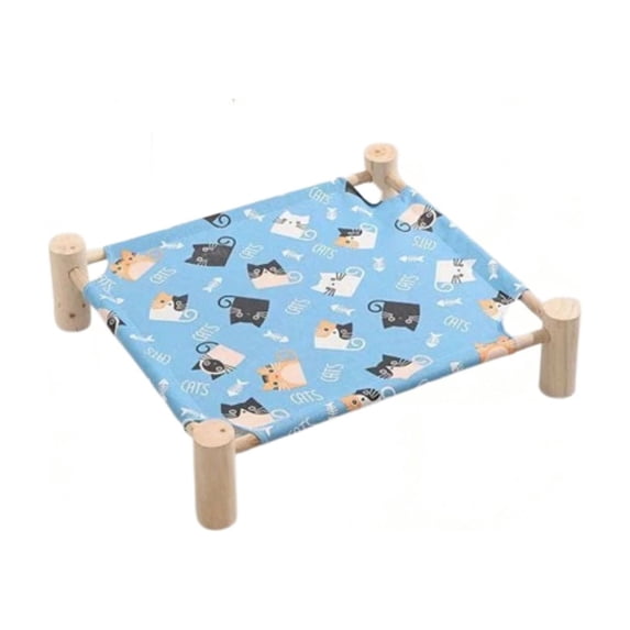 Elevated Cooling Pet Bed for Summer, Portable Raised Dog Cat Bed for Camping Travel Indoor Outdoor Use