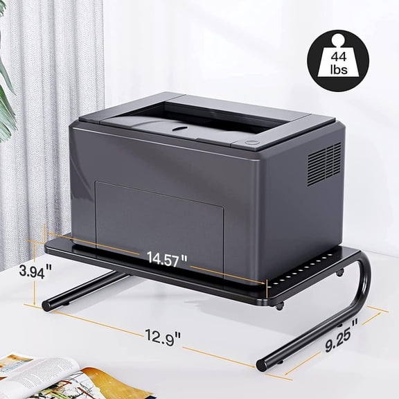Elevated Desktop Monitor Holder, Laptop Support, Durable And Sturdy Metal Design, Ventilated Laptop Stand, Computer Stand for Screens, Laptops, Printers, Home & Office Laptop Elevator