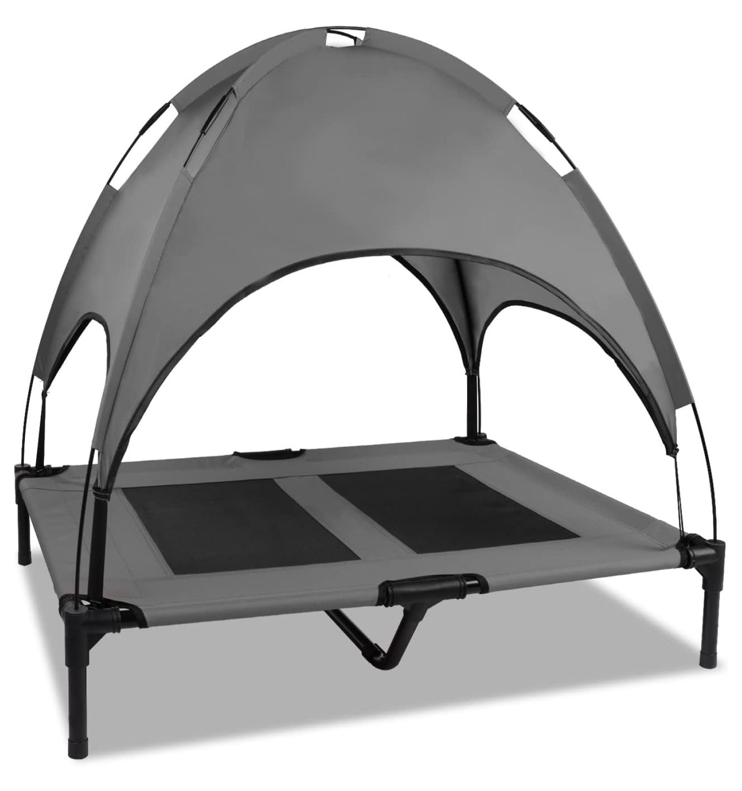 Elevated Dog Bed with Canopy Portable Raised Dog Bed Cooling Dog