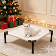 thumbnail image 1 of Elevated Dog Bed, Cooling Raised Pet Cot with Chew Proof Mesh Fabric and Steel Frame, Portable Dog Cot Bed with No-Slip Rubber Feet, 1 of 6