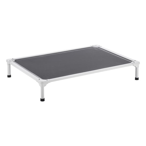 Elevated Dog Bed for Large Dogs 42x30 in Portable Raised Pet Cot with Breathable Teslin Mesh and Aluminum Frame, Indoor Outdoor Cooling Pet Bed for Medium and Large Breeds up to 88 lbs