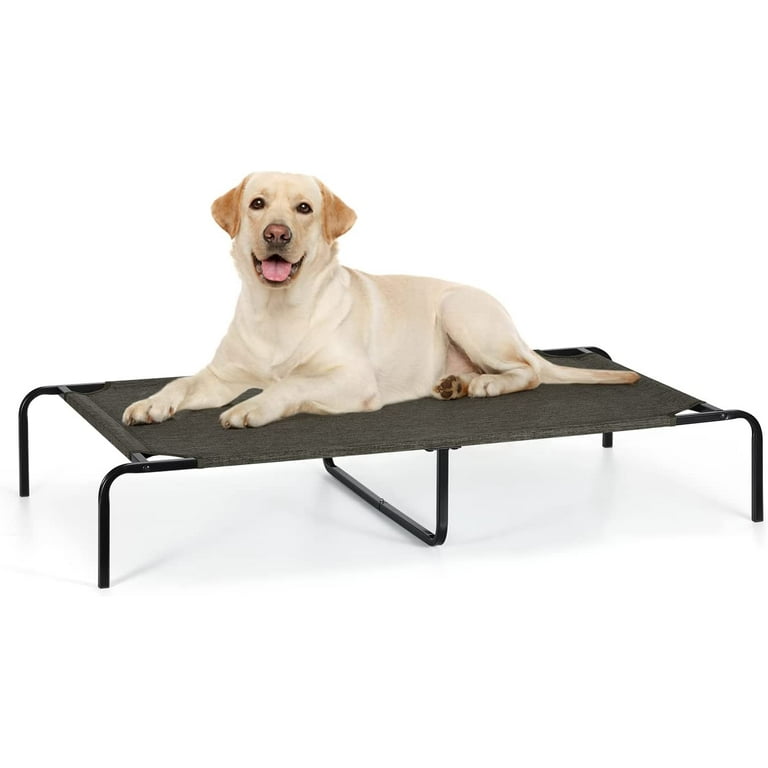 Elevated Dog Bed Outdoor Medium Small Raised Pet Dog Cot Breathable Mesh Portable Indoor Chew Proof Puppy Beds for Medium Small Pets 32 21.2 7.5 Inches Dark Brown Walmart