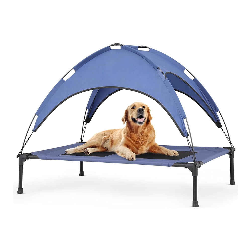 Elevated Outdoor Dog Cot Bed, Raised Cooling Bed With Washable Breathable Mesh For Small And Medium Dogs, Portable Raised Platform Pet Bed, Heavy Duty Metal Frame Hammock Bed Elevated Outdoor Dog Cot Bed, Raised Cooling Bed With Washable Breathable Mesh For Small And Medium Dogs, Portable Raised Platform Pet Bed, Heavy Duty Metal Frame Hammock Bed