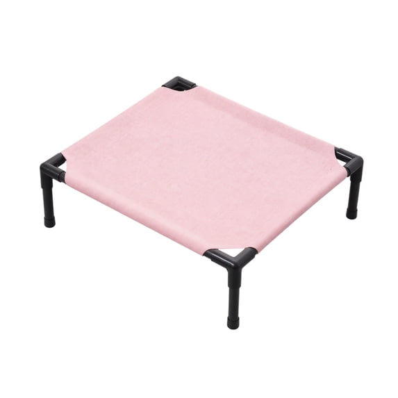 Elevated Dog Bed with Metal Frame, Cooling Raised Waterproof Pet Cot for Dog and Cat ,Simple Trending Elevated(Pink)